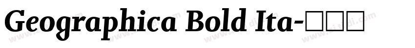 Geographica Bold Ita字体转换